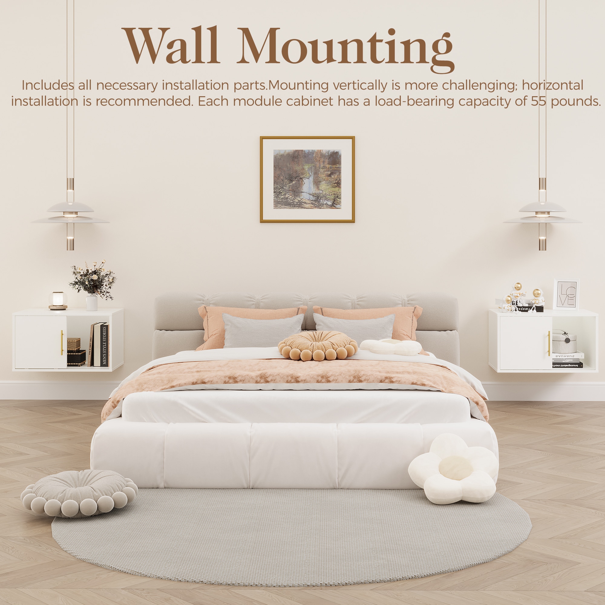 Storage Organizer Unit With Sliding Door White Stackable Bookcase_voghion.com